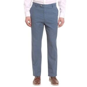 Peter Millar Raleigh Washed Twill Flat Front Pant MC00B84 Men's 38 Navy Blue